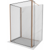Mexen Kioto sprchová stena Walk-in 110 x 100 x 40 cm, čierny rám, ružové zlato - 800-110-100-221-60-70-040