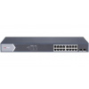 Hikvision DS-3E1518P-SI - Smart managed switch 16x Gb PoE + 2x Gb SFP Uplink, 225W, Super PoE - dosah až 300m