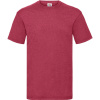 Fruit of the Loom Tričko Valueweight T, krátký rukáv, pánské COT161036u4704-vintage hea XL Melír vintage červená