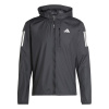 adidas Men's Own The Run Wind Resistant Reflective Long Sleeve Performance Running Jacket Black M