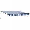 Výsuvná markíza modro-biela 350x250 cm látka