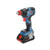 BOSCH GDX 18V-200 C Akumulátorový rázový uťahovák (2 x 5,0 Ah batérie) v L-Boxx