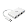 Eaton USB-C viacportový adaptér - HDMI, port USB 3.0, GbE, nabíjanie PD 60 W, HDCP, biely (U444-06N-HGU-C)