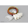 AKASA Kabel redukce Molex na 4x 3-pin fan konektor AK-CB001