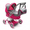 BABY MIX Hlboký kočík pre bábiky Baby Mix Viola ružovo šedý