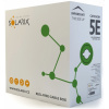 Solarix kabel CAT5E UTP drát 305m PVC, SXKD-5E-UTP-PVC