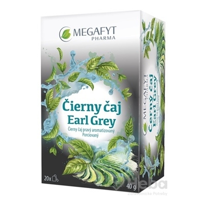 MEGAFYT Čierny čaj Earl Grey porciovaný čaj 20x2 g (40 g)