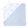 Zavinovacia deka s kapucňou, bavlna + jersey, I love Boy Baby Nellys, modrá Baby Nellys 8596309401614