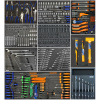 SP Tools Dielenský box SPT CUSTOM XL - červený SP40628 Typ: Vybavený, Počet náradí: 464 kusov