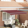 Zvinovacia markíza Červený burgundský 300 x 250 cm Polyester a kov