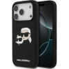 Karl Lagerfeld Liquid Silicone Double Heads MagSafe kryt iPhone 17 Pro čierny