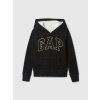 GAP Detská sherpa mikina s logom Čierna XS