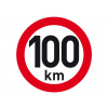 Samolepka reflexná rýchlosť 100 km, priemer 200 mm
