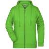 James&Nicholson Dámska mikina JN8025 Lime Green M