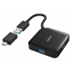 Hama 200116 USB hub, 4 porty, USB 3.2 Gen 1, USB-C adaptér