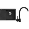 Set Sinks G2930 (dřez Rim 650 P Granblack 30 pravý + baterie Polo Granblack 30)