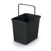 PROSPERPLAST Odpadkový kôš SYSTEMA BASIC recyklovaný čierny, objem 23l