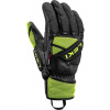 Lyžiarske rukavice Leki WCR Venom DH 3D - black/ice lemon 9.0