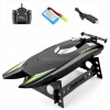 2.4G RC Rýchly pretekársky loď Vodotesný Diaľkovo ovládaný čierny