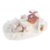 Llorens NEW BORN DIEVČATKO - realistická bábika bábätko s celovinylovým telom - 35 cm
