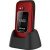 Mobilný telefón CPA Halo 25 Senior červený s nabíjacím stojanom (CPAHALO25RED)