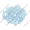 Sklenená korálka praskačka 8mm - 10 kusov - azúrová