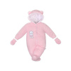 New Baby Zimná kombinézka Nice Bear ružová