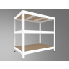 Regál do garáže Biedrax 45 x 120 x 90 cm, biely, 3 police MDF, nosnosť 200 kg na policu