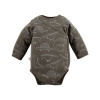 Eevi Body rozopínacie s dlhým rukávom ANIMALS khaki Dino - 56