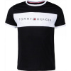 Tommy Hilfiger CN SS TEE LOGO FLAG čierna,biela Pánske tričko S