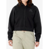 Dámska mikina s kapucňou Arcteryx Emblem Fleece Full Zip Crop Hoody - black