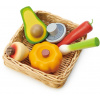 Leaf Toys Veggie Basket Tender drevený košík so zeleninou s tekvicou avokádom hríbom a cibuľkou