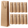 DARČEKOVÁ TAŠKA NA ALKOHOL 11x9x40 cm HNEDÁ PRESTIGE Sada 10 ks
