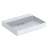 Geberit ONE - Umývadlo, 60x48x14 cm, skrytý prepad, bez otvoru na batériu, vodorovný odtok, KeraTect, biela 505.033.00.1
