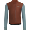Zimný cyklistický dres Pas Normal Studios Mechanizmus Thermal Long Sleeve Jersey - Mahogany / Dusty Teal L