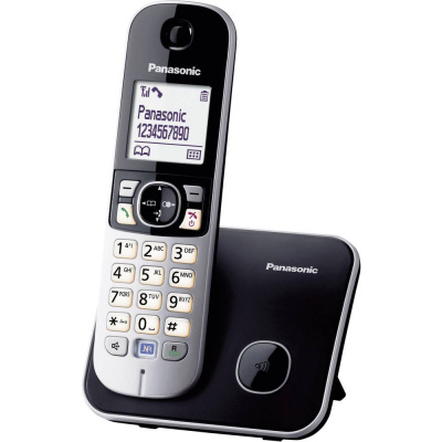 Panasonic KX-TG6811 DECT, GAP bezdrôtový analógový telefón handsfree čierna, strieborná; KX-TG6811GB