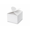 Party Biele darčekové krabičky so srdcovým uzáverom 6x5x6 cm – 10 ks