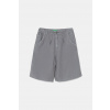 Detské šortky s ľanovou prímesou United Colors of Benetton šedá farba, nastaviteľný pás 41DAC9043 41DAC9043.G.Seasonal 130