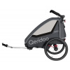 Qeridoo Vozík za bicykel detský Qupa 2, nosnosť: 44 kg, 40 l, sivý, Q-QUP2-23-GR