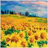 Obrúsky PAW L 33x33cm Painted Sunflowers