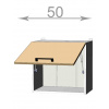 Casarredo CRAFT vysoká výklopná skrinka 50, W5046, grafit/Craft zlatý