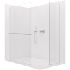CERANO - Sprchová zástena Walk-in Crystal TL/P - 8 mm - bezvzperový systém + polička/držiak na uteráky - chróm, transparentné sklo - 110x90 cm