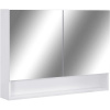 vidaXL LED skrinka biela 80x15x60 cm MDF