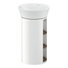 DURAVIT White Tulip samostatne stojaca skrinka pod umývadlo, 2 poličky zľava a zprava, 350 x 410 x 751 mm, americký orech masív/biela vysoký lesk, WT423907785