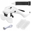 OKULIARE ZVÄČŠUJÚCE NÁHLAVNÚ LUPU HODINÁRSKA LED + ŠOŠOVKY + USB