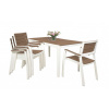 Záhradný nábytok Keter Harmony set stôl + 4 stoličky biely / cappuccino