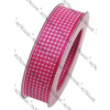 Károvaná stuha 25 mm - cyklaménová