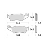 Brzdové platničky BRAKING (semi-metalická zmes SM1, 2 ks v balení)