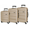 JOUMMA BAGS ROLL ROAD Flex Champagne, Sada ABS cestovných kufrov, 55-65-75cm, 5849469