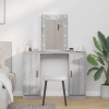 zahrada-XL Toaletný stolík Sivá 102 x 33 x 135 cm Kompozitné drevo 865186